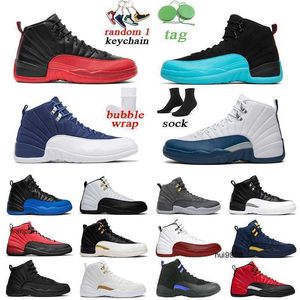 2023 Homens Sapatos de Basquete Jumpman Universidade Gold Indigo Jogo Royal Francês Azul 12s Mens Trainer Sports Sapatilhas Tamanho 7-13 Jordam Jerdon