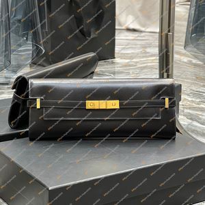 Damdesignerväskor Manhattan Clutch Påsar Handväska Tote Kosmetiska väskor toalettartiklar Top Mirror Quality 695949 Pouch