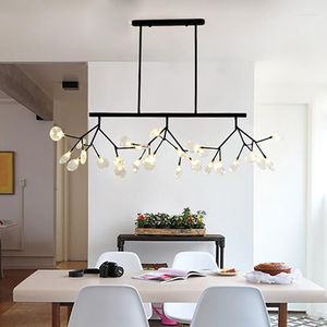 Chandeliers Nordic Stone Black Pendant Lamp Hanging Modern Led Chandelier Luzes De Teto Living Room Decoration Hanglampen