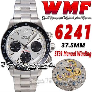 Paul Newman ST91 Manual Winding Chronograph Mens Watch WMF wm6241 1967 Rare Vintage Silver Dial Black Subdial OysterSteel Bracelet Super Edition eternity Watches