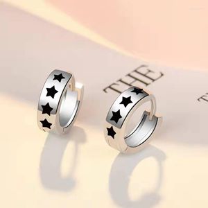 Hoop Earrings Everoyal Charm Lady Black Star Jewelry Female Fashion Round Brincos For Women Accessories Pendientes