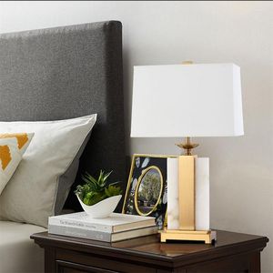 Bordslampor Ourfeng Modern Lamp Marble Desk Lighting Luxury Design Home Led Decorative For Foyer Office Bed Room El El