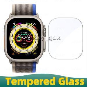 49mm 41mm 45mm Full t￤ckning Skyddsfilm Smart Watch f￶r Apple Watch Ultra SE 44mm Screen Protectors Tempered Glass