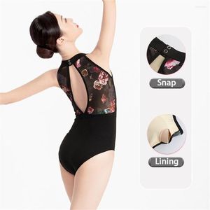 STEGN Wear Women Women Ballet Letard desconto Sexy Mesh Mesh High Neck Back Back Dance Halter Gymnastic para Venda