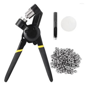 Professional Hand Tool Sets 3/8 Inch Grommet Kit Handheld Hole Punch Pliers Mini-Type Manual Eyelet Machine With 100 Pcs Grommets