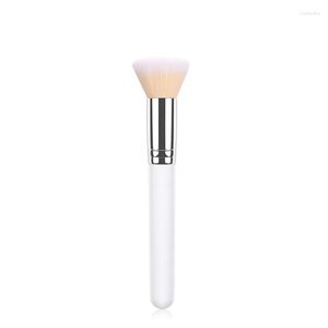Eyelash Curler Wholesale 6PCS Flat Head Foundation Brush Powder Concealer Liquid Face Makeup Brushes Tools Beauty Cosmetics T01480