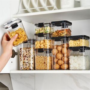 Bottiglie di stoccaggio 700ml 460ml 950ml 1300ml Contenitore per alimenti sigillato da cucina impilabile Contenitore multicereali Contenitore per tè alla frutta secca