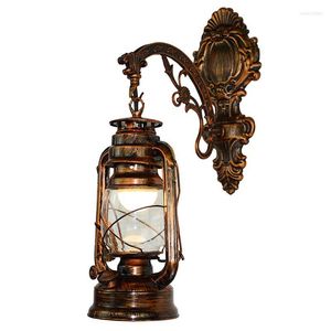 Wall Lamps Vintage LED Lamp Barn Lantern Retro Kerosene Light European Antique Style WF4458037