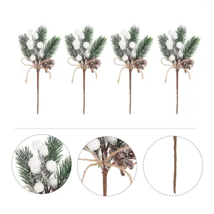 Fiori decorativi Berry Pine Christmas Artificial Xmas Pick Picks Fauxtree Spray Ramoscello Decorazione Decor Rami Corona Fiore Decori Ramo