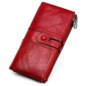 Wallet RFID Women Hasp Zipper Walets Genuine Leather Phone Purse feminino Long S -Ladies Clutch Coin 221030