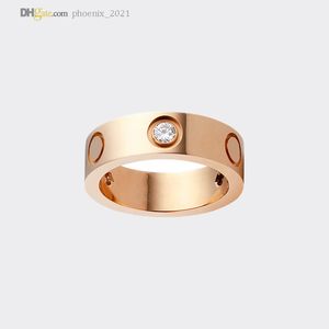 Kärleksdesigner ringar ring Carti Band 3 Diamonds Ring Silver Women/Men Luxury Jewelry Titanium Steel Gold-Plated Never Fade Not Allergic