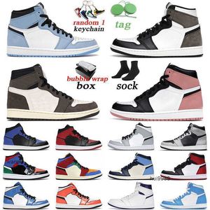 2023 med originalbox m￤n kvinnor jumpman 1 basketskor 1s universitet bl￥ m￶rk mocka hyper kunglig utomhus mens tr￤nare jordam jerdon