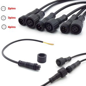 Lighting Accessories 2 3 4 Pin IP65 Cable Wire Plug For LED Strips Male And Female Jack 20cm Lengh Connector Small Size Head Cord 500V 3A