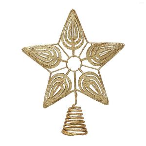 Dekoracje świąteczne Tree Topper Stars 9,84 cala gwiazda dla metalu wewnętrznego z spiralną podstawą betlejem 3D