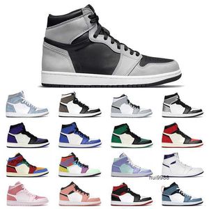 2023 Homens homens sapatos de bola de baskey jumpman 1 1s Shadow Turbo Green Green Shattered Backboard Sport Sneakers Mens treinador Jordam Jerdon