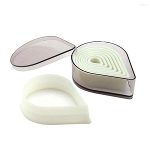 Bakeware Aletleri 8pcs Waterdrop Şekli Cupcake Fondan Kalıp Noel Kek Dekorasyon Şeker Macunu Kurabiye Naylon Pişirme Kalıp