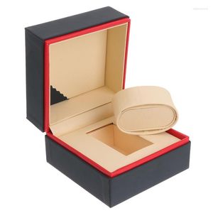 Caixas de relógio 1pc Box Leature Wristwatch Storage Case Jóia Organizador