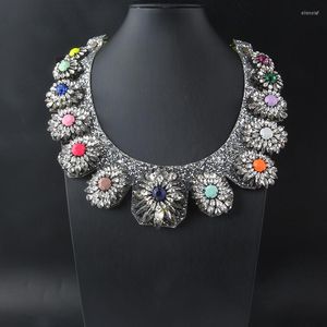 Choker SALES Alta Qulity Moda Collane Commercio all'ingrosso Shourouk Statement Collana Ciondolo Fower Donna Jelwery355