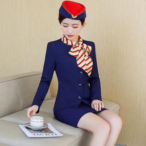 Zweiteiliges Kleid, Fluggesellschaft, Hotel, Rezeption, Kassiereranzug, weibliche Flugbegleiterin, Uniform, Aviation Corporation, Stewardess, Catering, Arbeitskleidung