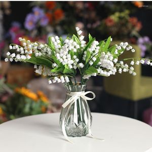 Декоративные цветы 1pc Моделирование поддельное цветочное ветвь ваза