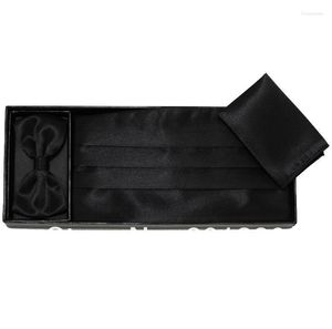 Cintos 2022 Wide Elastic Wedding Sash Belt Stretch Cummerbunds Conjunto Bowtie Hanky