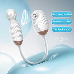 Electric massagers Vibrating spear Female Sucking Pulse Strong Jumping Egg Orgasm Masturbator For Women Double Head Clit Stimulation Vibrat Mute