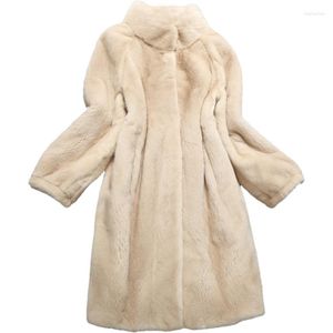 معاطف الفراء للنساء المعاطف النسائية 2022 سيدة الشتاء العصرية فروي overcoats تقليد mink