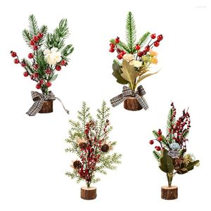 Dekoracje świąteczne Symulacja Flower Grass Pine Domowe Dekoracja Akcesoria Ozdoby Dift Direktop na DIY Wreńczyk ślubny Garland
