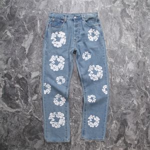 Byxor high street jeans tryck av högkvalitativ 1 mäns kvinnors vintage