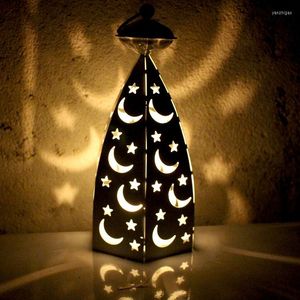 Candle Holders Moon Star Wrought Wedding Decoration Christmas Hollow Lantern Iron Candlestick Romantic Party Decor Gift Bedroom Night Light