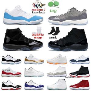 2023 Homens homens de basquete feminino 11 gama azul cobra de osso leve concord White 11s Outdoor Mens Sports Tamanho 5.5-13 Jordam Jerdon