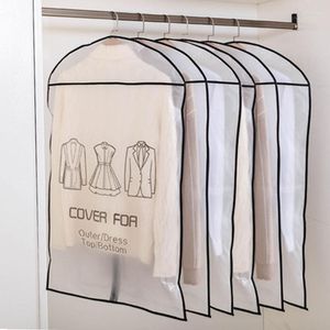 Giyim Depolama Şeffaf Giysiler Toz Kapakları Açık Takım Takım Çanta Kılıfı Giysi Ceket Fermuar Organizatör Ev Dolap Koruması