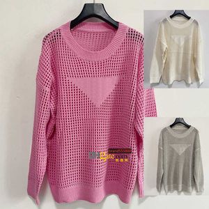 Women's Sweaters Casual Knit Dress Contrast Color Long Sleeve Autumn Fashion Wear Classic Letter Pattern Empty triangular loose wool blend