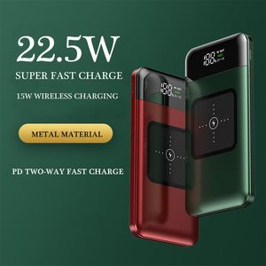 Wireless Power Bank 20000mah Fast Charge Portable PowerBank Mobiltelefon Externt batteri Auxiliary Charger