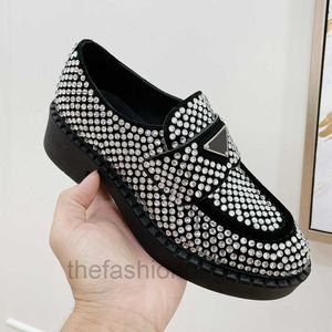 Women's Dress Shoes With Crystals Thick Sole Oxford Rubber Designer Sneakers Women Wedding Party