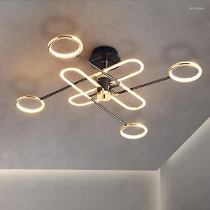 Lampadario in cristallo Plafoniera Camera da letto Moderna e minimalista Lampada da soggiorno in stile nordico a tre colori che cambia di lusso