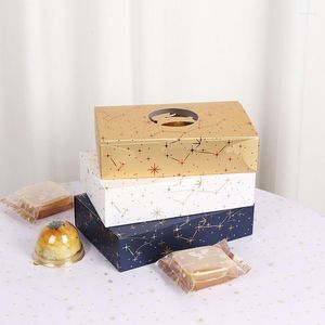 Present Wrap H7ea Handgjord Mooncake Box Egg Yolk Crisp Cake Cookies Candy Packing Party