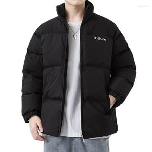 M￤ns ner Winter Cotton Padded Coats M￤n och kvinnor Parkas mode koreansk kausal tjockare jacka varm ytterkl￤der kl￤der toppar man plus storlek