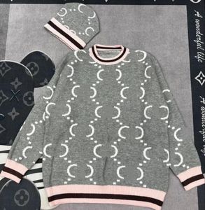 여자 스웨터 202ggg 스프링 가을 새 편지 자카드 색상 대비 풀 오버 스웨터 여자 긴 소매 다목적 니트웨어 탑