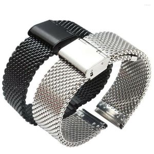 Titta på band män Milanese Band Link Armband Wrist Strap 20 22mm Mesh Rostfritt stål Kvinna 20mm Universal Watchband