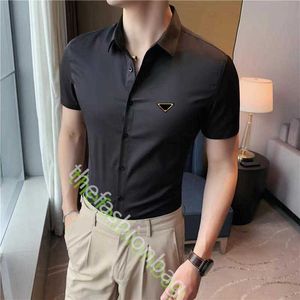 Mens Casual Shirts Designer Polos Short Sleeves Summer Man T Shirt Tops With Letters Budge Tshirts M-5XL