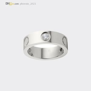 Designer anneaux Love Ring Carti Band 3 Diamants Ring Silver Women / Men Bijoux de luxe Titane en acier Gold-plaqué jamais fondu pas allergique 21621802