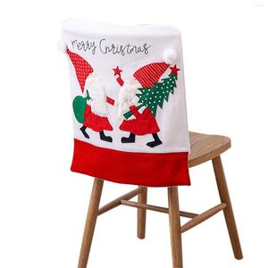 Chaves de cadeira 2022 estilo clássico de natal Papai Noel Dining de volta para decoração de festa de férias