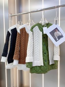 Women's Sweaters Luxury designer designs autumn winter color contrast sweater coat