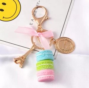 Keychains de bolos moda moda fofa doces frances