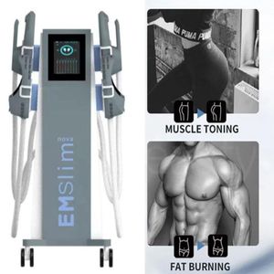 2023 Аппарат для похудения, лепка тонких мышц, машина для плавления жира, электротерапия с 4 ручками, глубокая попа, задняя нога, магнитная стимуляция мышц, устройство для похудения ems