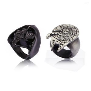 Cluster Rings War Star Classic Jedi Symbol Metal Alloy Figure Movie Punk Jewelry For Women Men Gifts Size 9