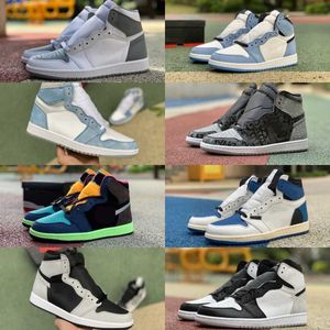 2023 Jumpman 1 1s High Sports Basketball Shoes Mens Women Stealth Stage Haze Bio Hack Rebellionaire Military UNIVERSITY BLUE New Love DARK MOCHA Trainers Sneakers