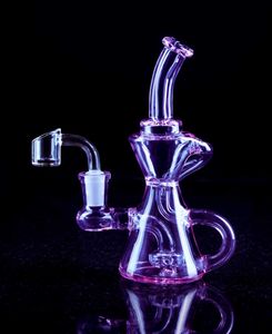 7.8 inchs Klein Recycler oil rigs beaker bong Hookahs Smoking Glass Oil Burner Pipe Thick glass Water bongs chicha