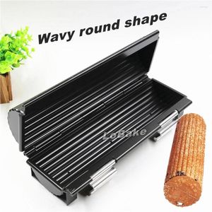 Bakeware Tools Durable Toaster Round Wavy Style Non-stick Metal Cake Mold Toast French Bread For DIY Bakery Accessories